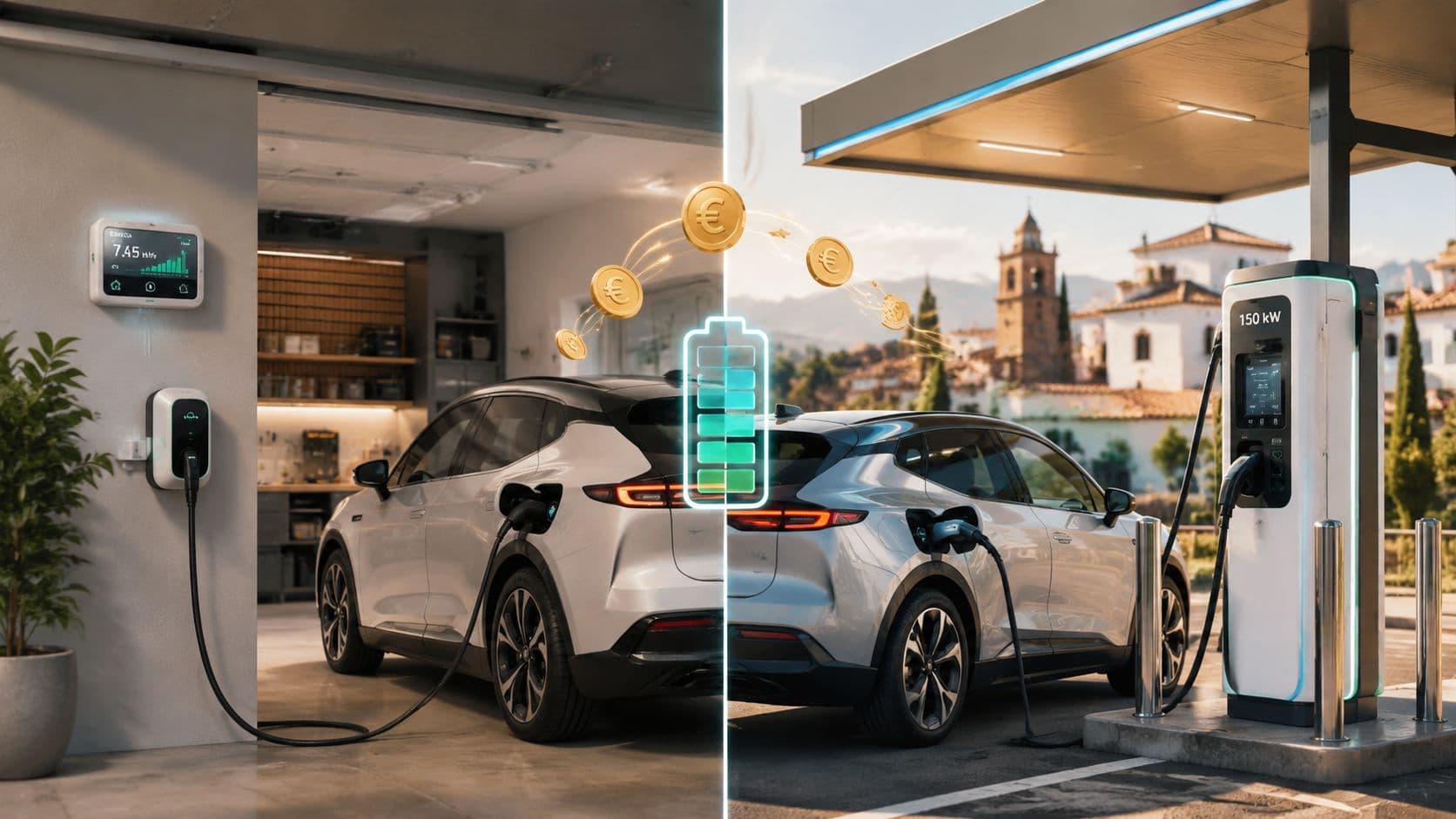 Coste carga coche eléctrico 2026: Tarifas y ahorro en España