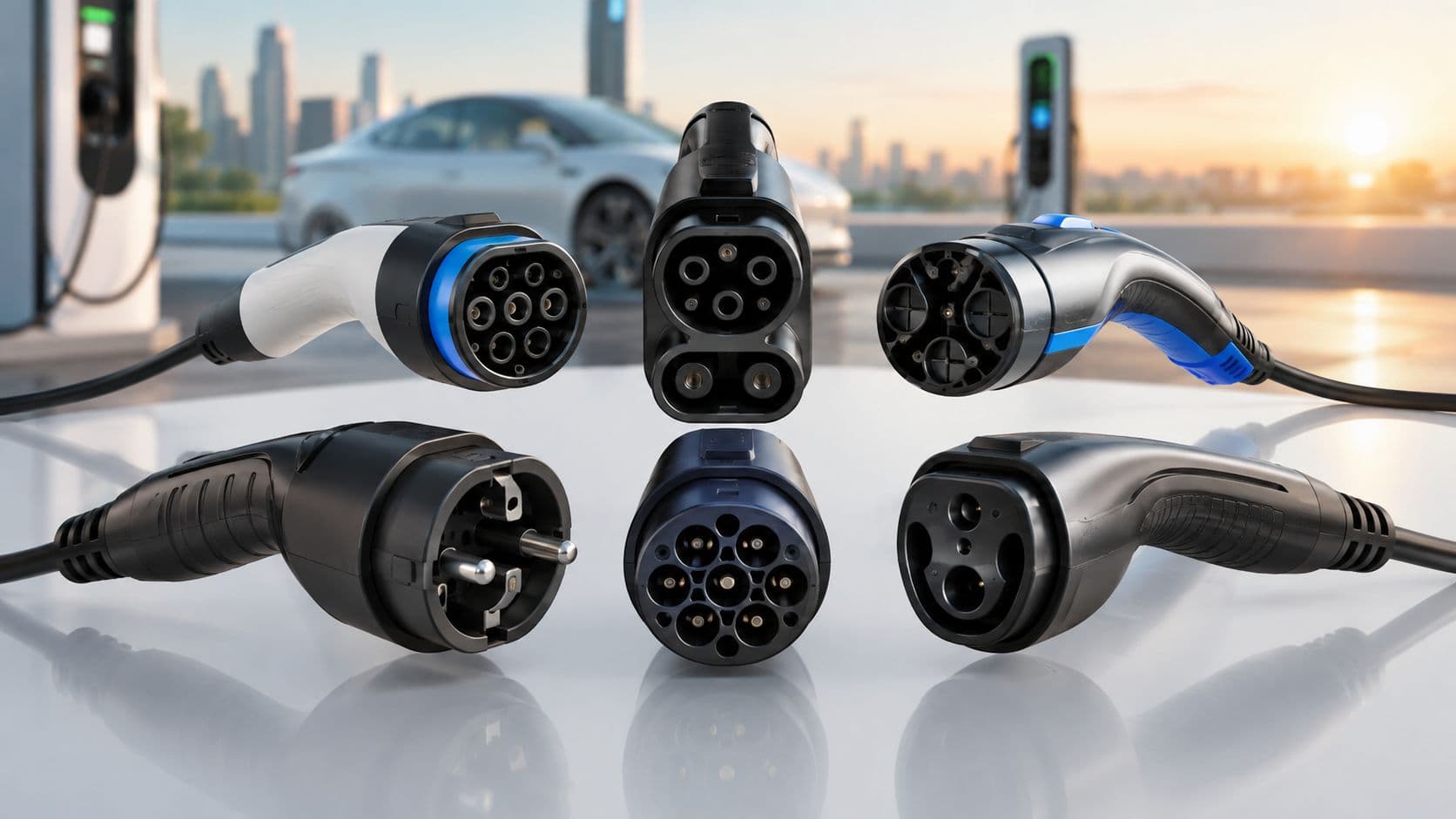 Tipos de conectores electricos para coche eléctrico 2026