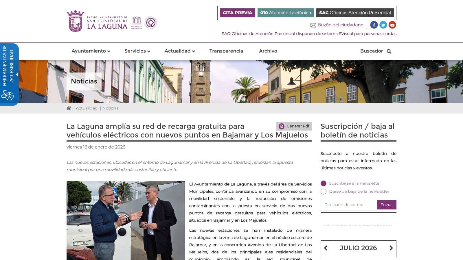 Iniciativas públicas: Ayuntamiento de La Laguna (Tenerife)