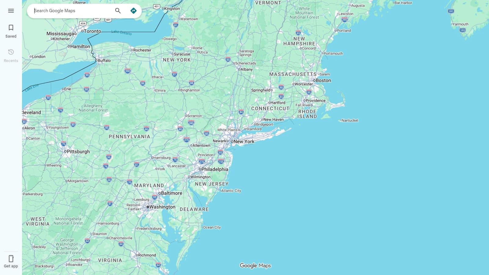 Google Maps (capa de recarga para EV)